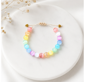 Kinderarmband aus buntem Selenit