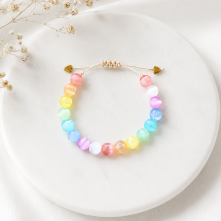 Kinderarmband aus buntem Selenit