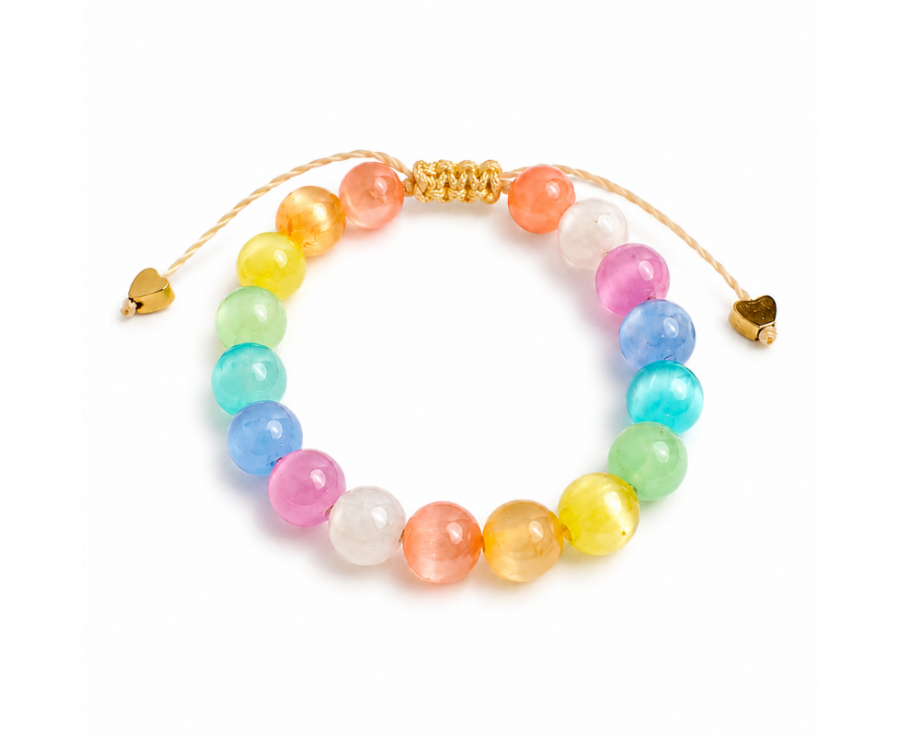 Kinderarmband aus buntem Selenit