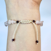 Rosenquarz Armband mit Amethyst-Herz - Damen Natursteinarmband