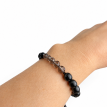 Turmalin-Armband mit Rauchquarz, verstellbares Schutzarmband für Damen