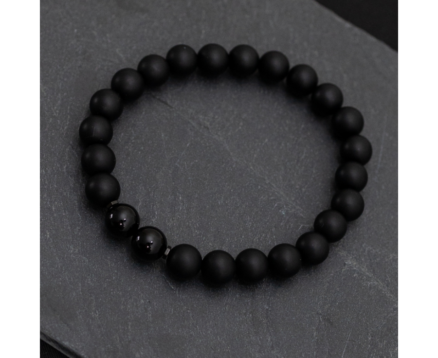 Herrenarmband Onyx & Turmalin - Schwarz Herrenarmband Onyx & Turmalin - Schwarz