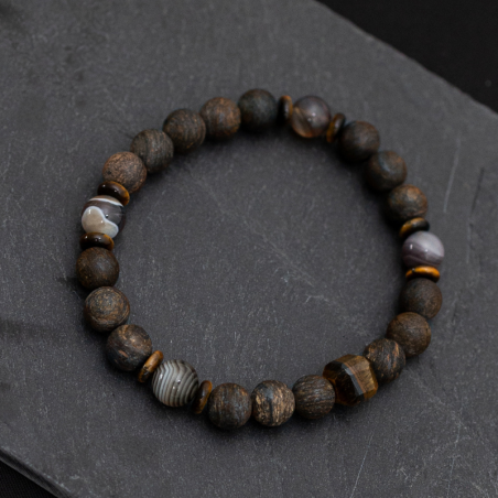 Herrenarmband in warmen Naturtönen -ausdrucksstark und harmonisch im Design