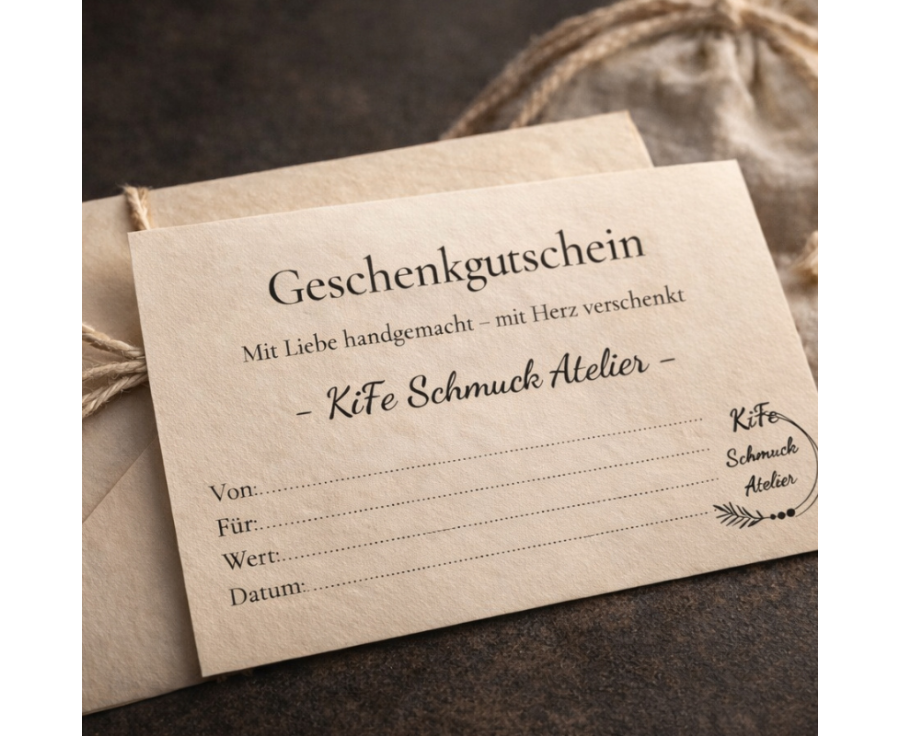 Geschenkkarte - das perfekte Geschenk | KiFe Schmuck Atelier