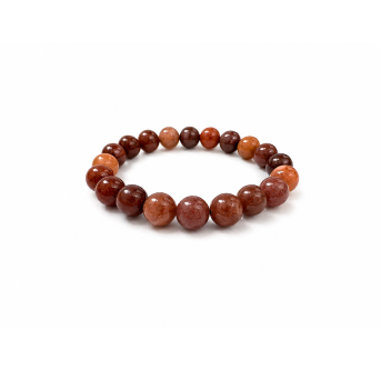 Handgefertigtes Armband aus braunem Aventurin