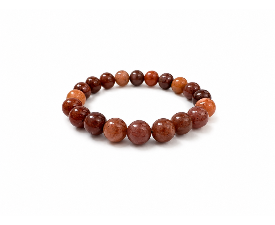 Handgefertigtes Armband aus braunem Aventurin