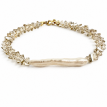 Armband mit Süßwasserperle Stäbchen und champagnerfarbenen Kristallen