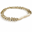 Armband mit Süßwasserperle Stäbchen und champagnerfarbenen Kristallen